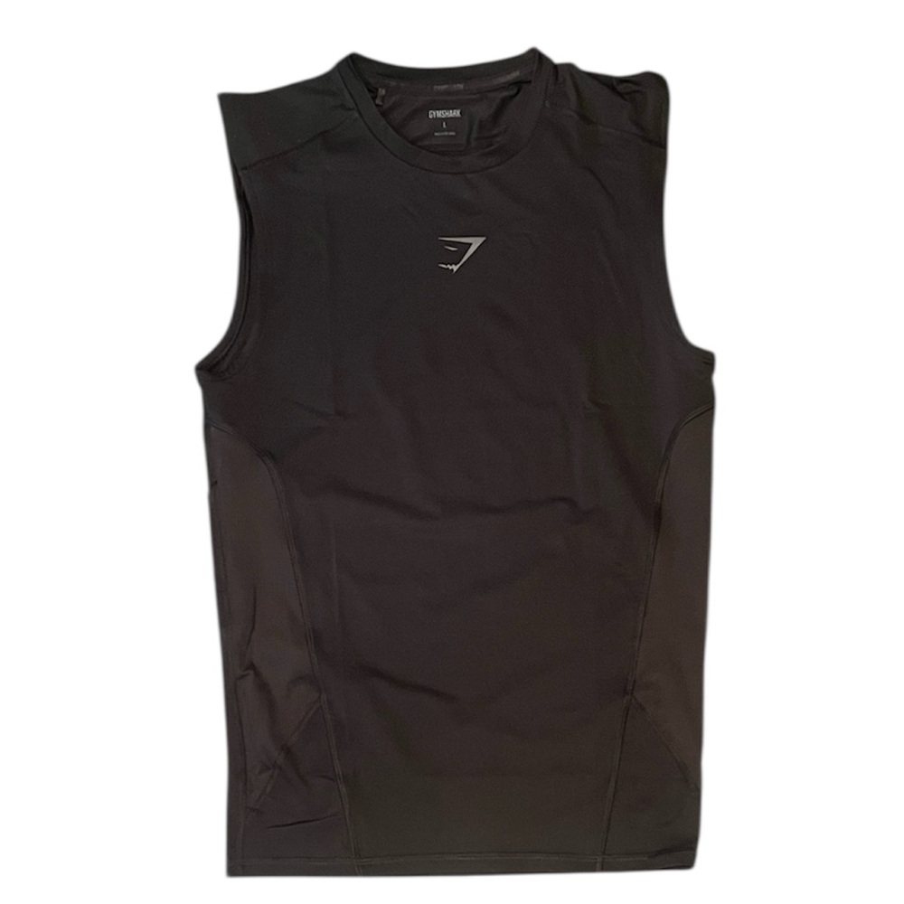 Gymshark Element Sleeveless Tank Top Compression Fit Black Men’s Size Large